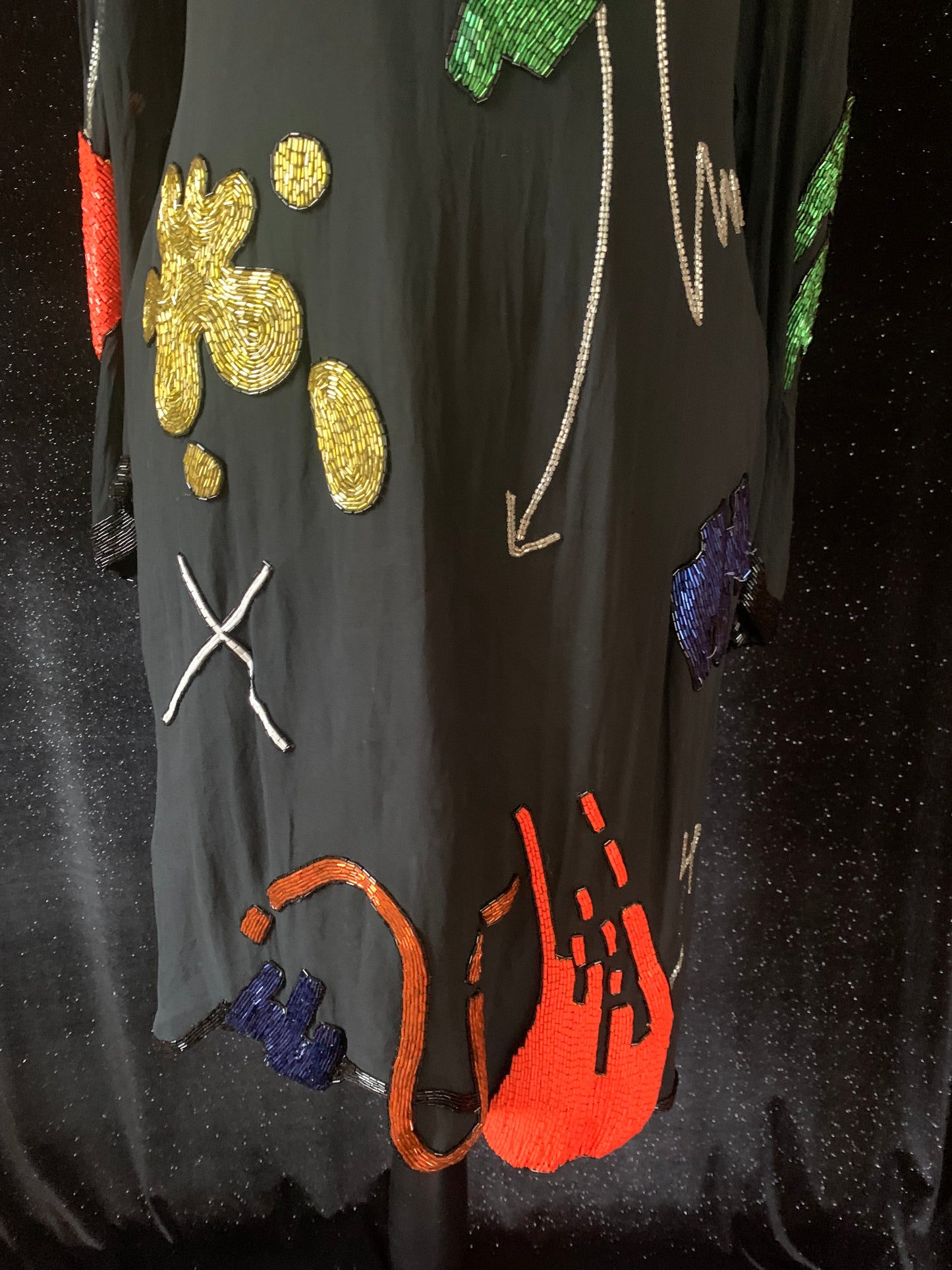 1980’s abstract beaded dress